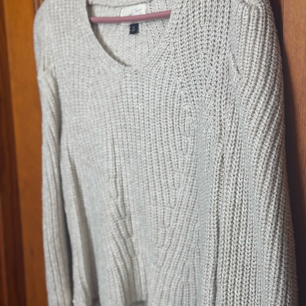 Universal Thread Sweater Women's XS S Cream Knit Oversized Chunky - Picture 2 of 4